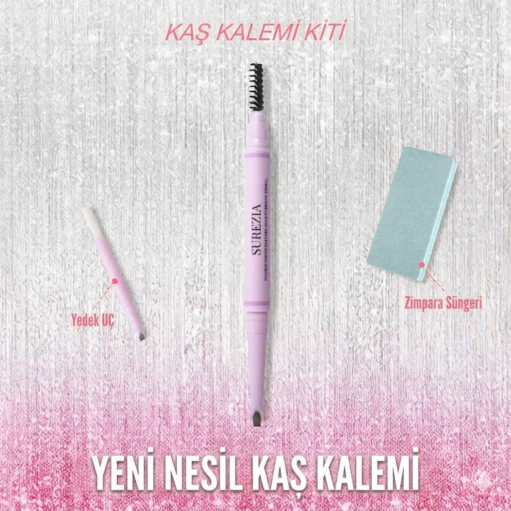 Lumivara Çift Uçlu Tüy Efektli Kaş Kalemi Seti