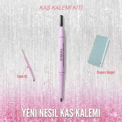 Lumivara Çift Uçlu Tüy Efektli Kaş Kalemi Seti